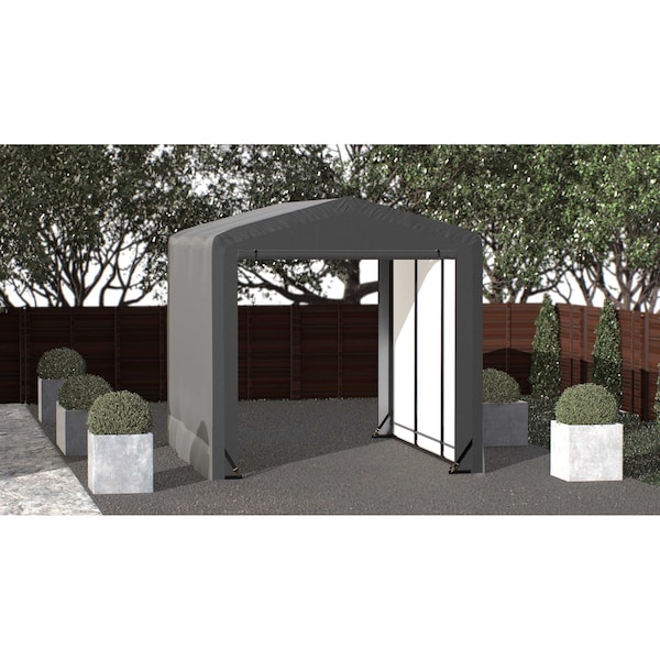 Shelterlogic ShelterTube Wind and Snow-Load Rated Garage, 10x14x10 Gray SQAACC0103C01001410 - main